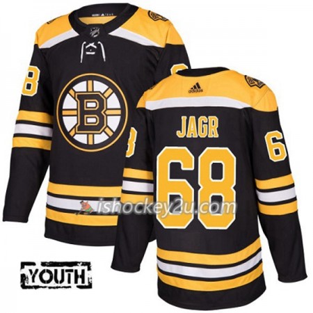 Børn NHL Boston Bruins Trøje Jaromir Jagr 68 Adidas 2017-2018 Sort Authentic